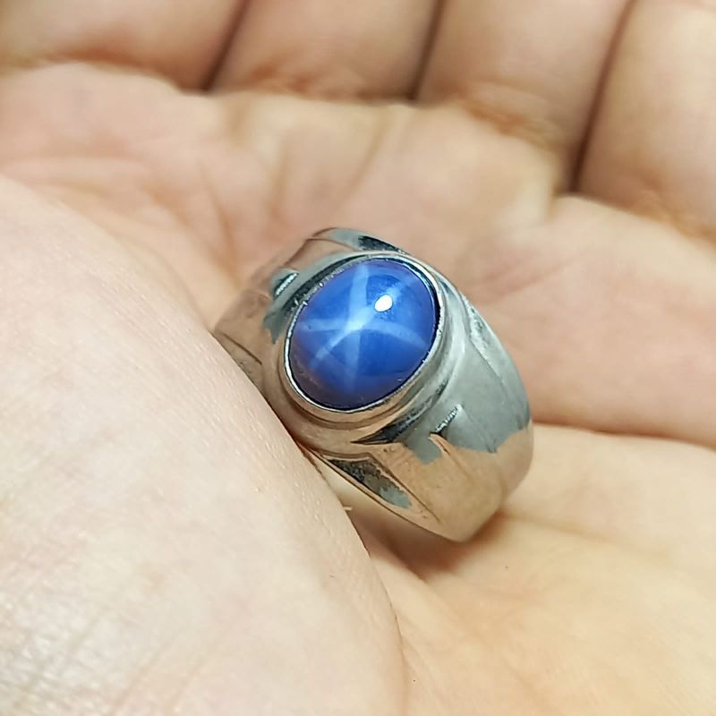 Batu Blue Safir star asli bangkok kekerasan 9monds siap pakai