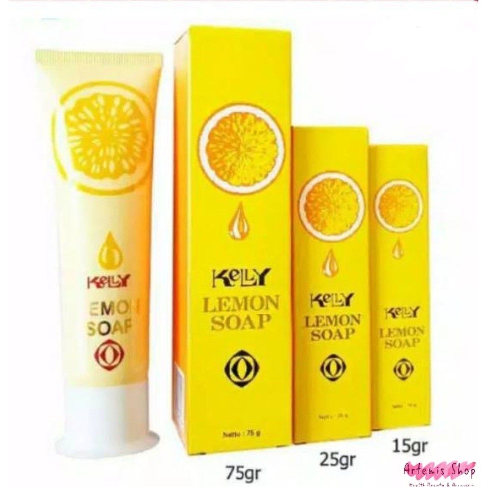 Kelly Lemon Soap / Sabun muka Kely / keli 15 25 75 gr / gram