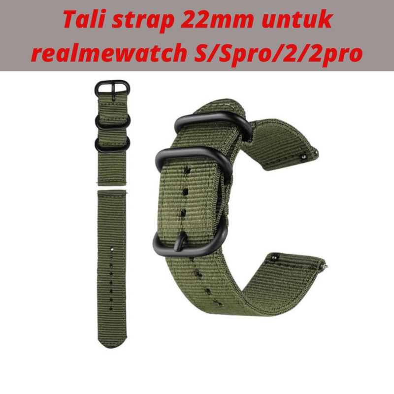 Tali Strap Nilon loop Nylon untuk Realme watch S / Pro Realmewatch 2 /2Pro - NYL22 Strap