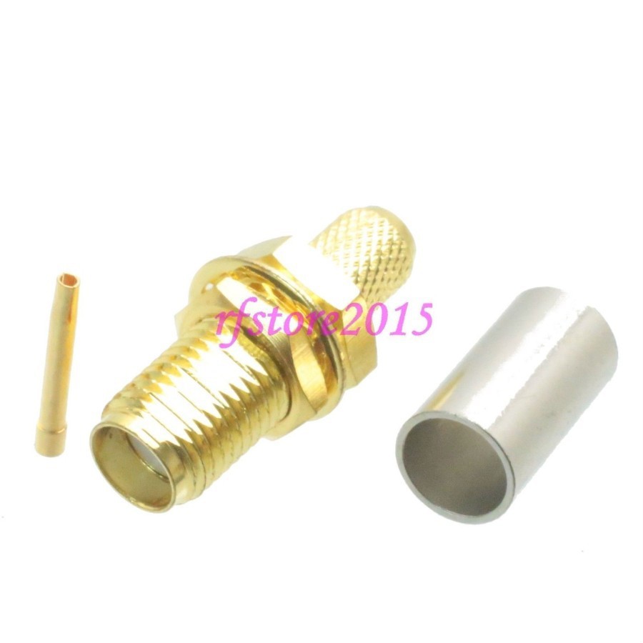 connector sma female bulkhead rg58/rg142 crimping