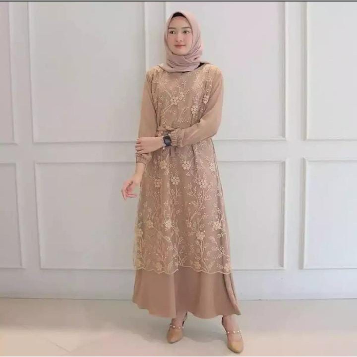 ALMA DRESS MIX BRUKAT / BAJU KONDANGAN / GAMIS BRUKAT / GAMIS KONDANGAN / GAMIS BRUKAT KONDANGAN