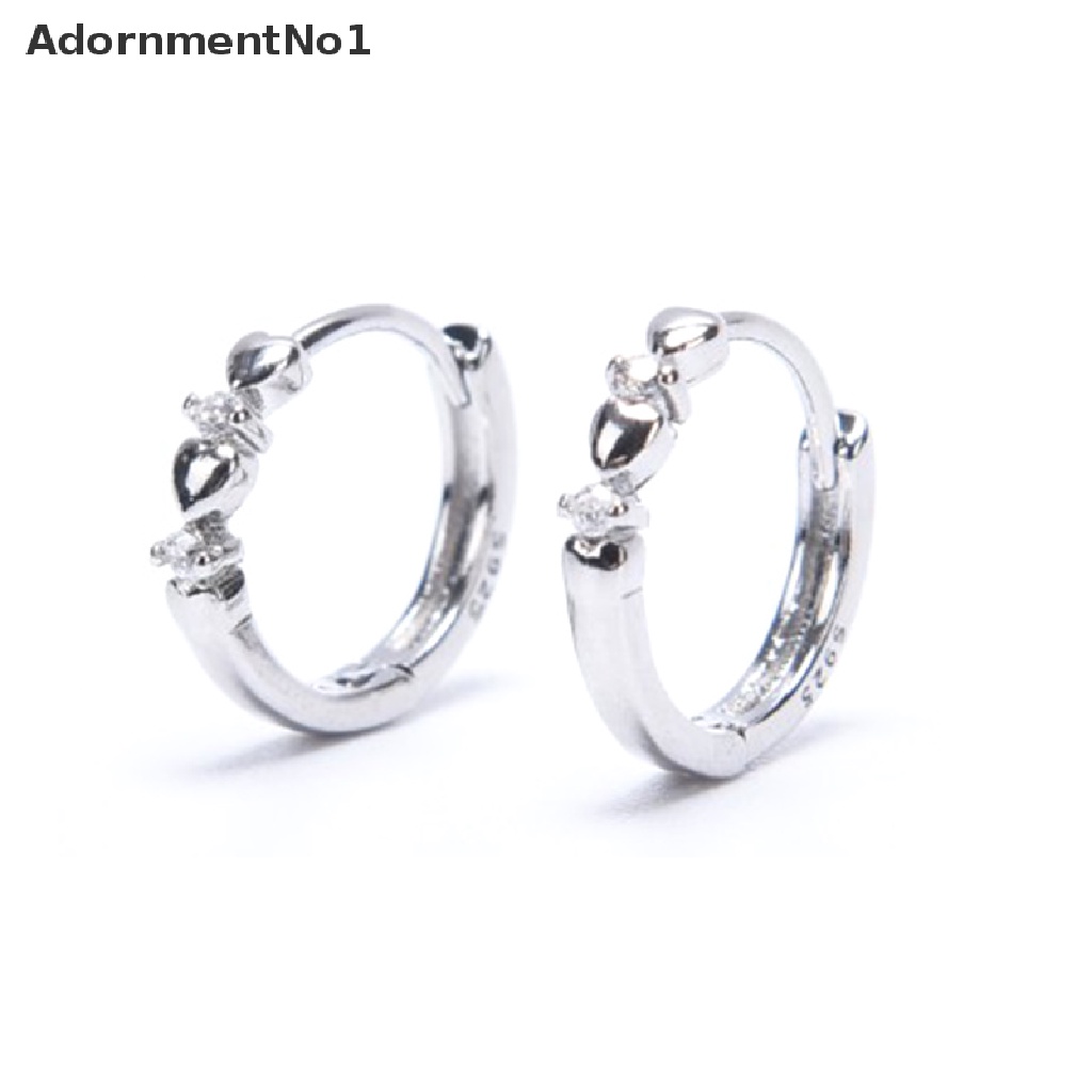 (AdornmentNo1) Anting Tusuk Bentuk Hati Bahan Silver 925 Untuk Wanita