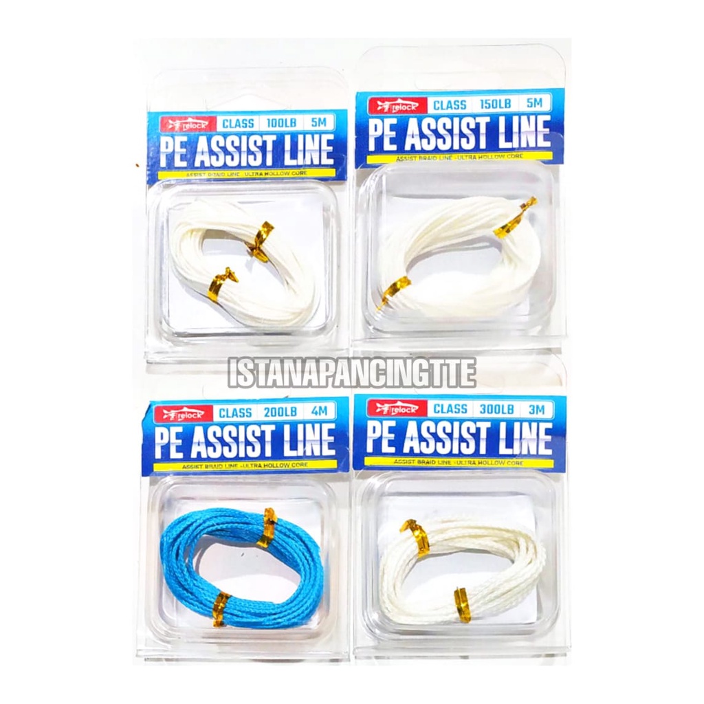 ASSIST LINE FIRELOCK (WHITE/BLUE SIZE : 100/150/200/300lbs KEVLAR AKSESORIS PANCING