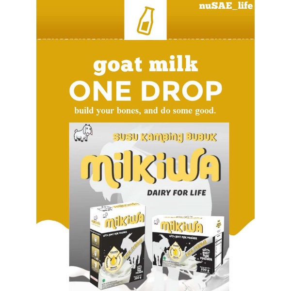 

susu bubuk kesehatan kambing etawa original Milkiwa