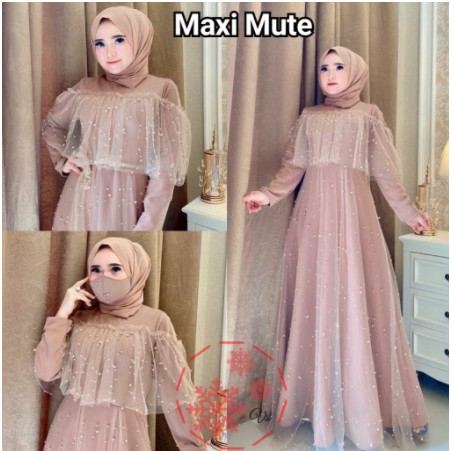 Baju Gamis Muslim Terbaru 2020 2021 Model Baju Pesta Wanita kekinian Bahan Velvet Kondangan remaja