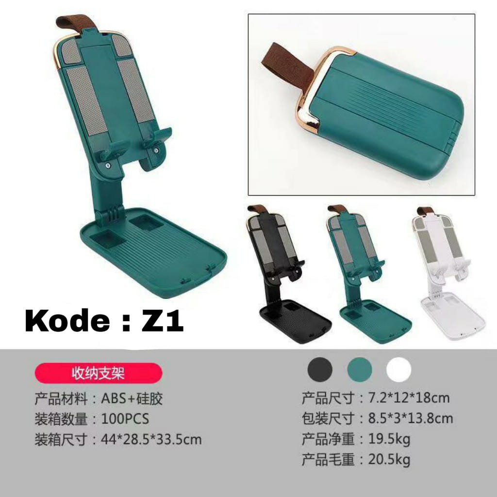 Dudukan Stand Handphone - Holder Tab Lipat Universal Folding Desktop HD39