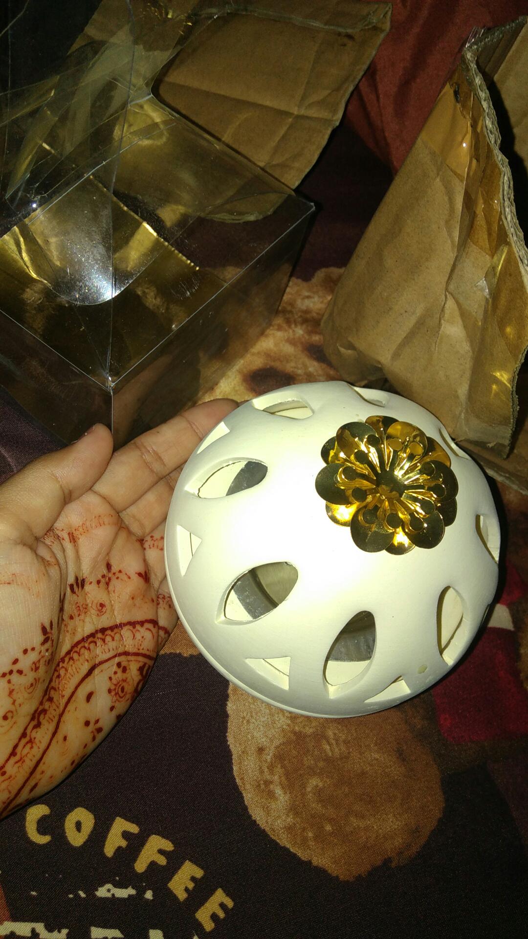 Tempat Bakaran Dupa Bukhur  Desain Ice Crack Kreatif Bahan Keramik