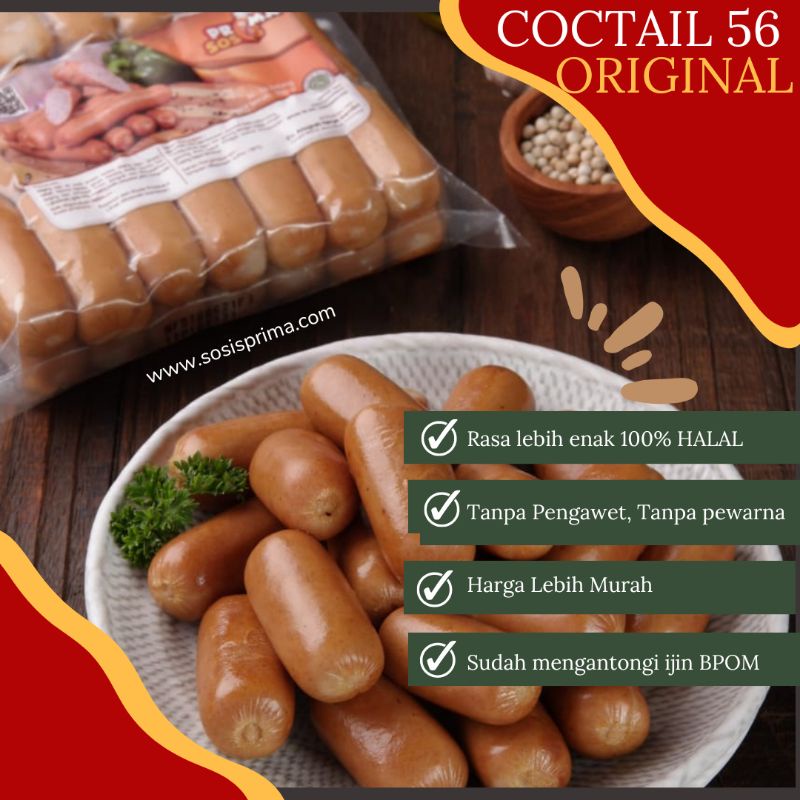 

[ Best Seller ] - Sosis Coctail 60 - Primasosis - sosis sehat tanpa pengawet 100 % halal