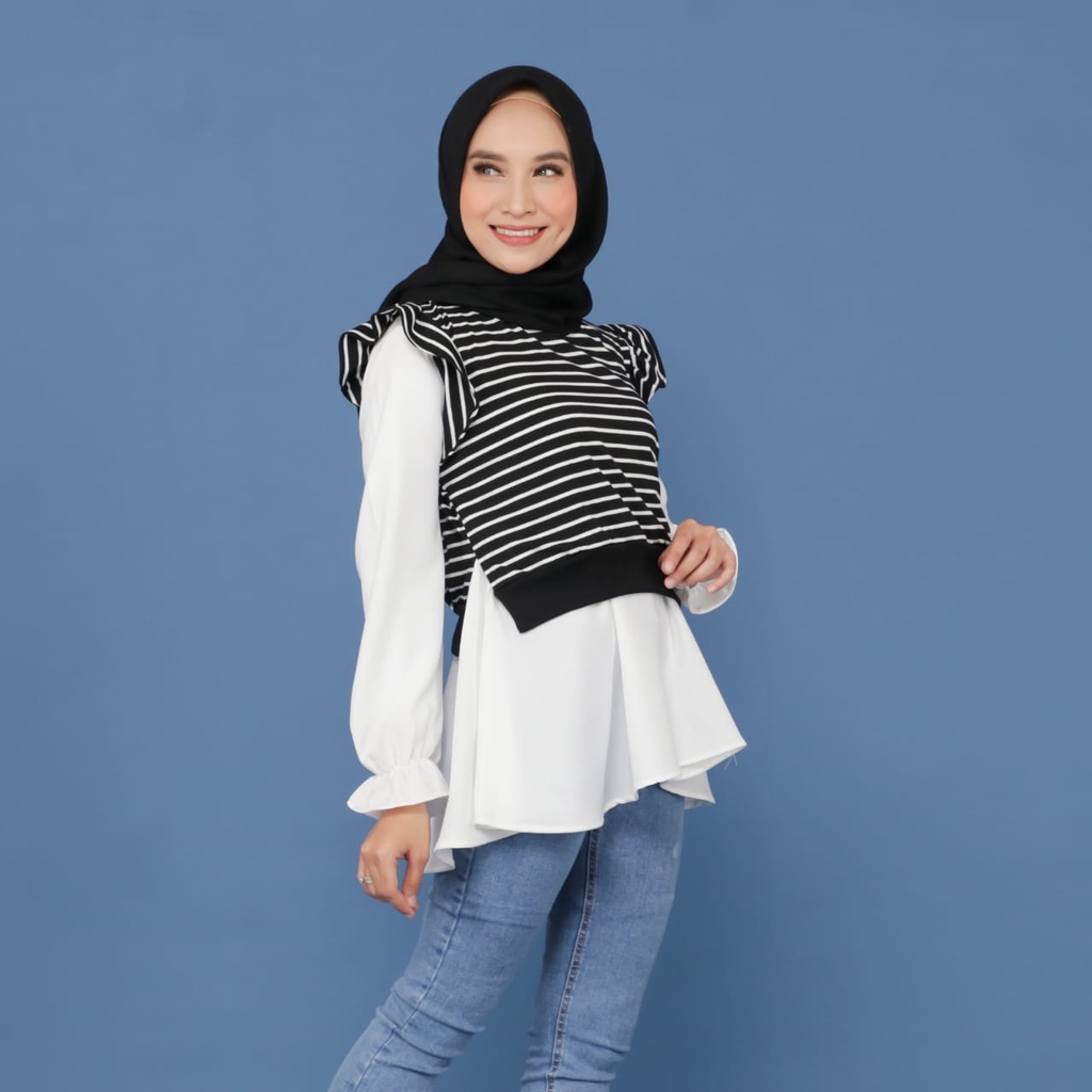 ZAHRA - Atasan Wanita Muslim RUFFLE STRIP