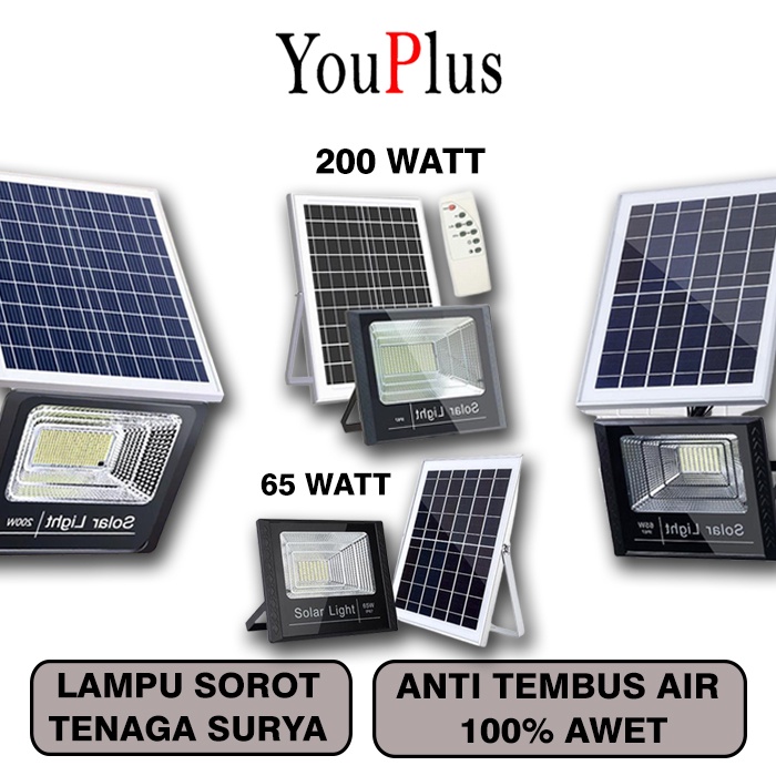 YOUPLUS LAMPU SOROT SOLAR CELL / LAMPU LED TENAGA MATAHARI / LAMPU PANEL SURYA / LAMPU TEMBAK SOLAR 