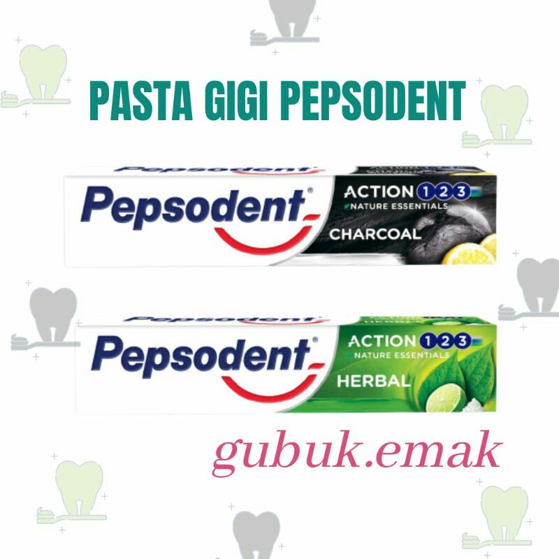 PASTA GIGI PEPSODENT CHARCOAL 160 GR HERBAL 190 GR