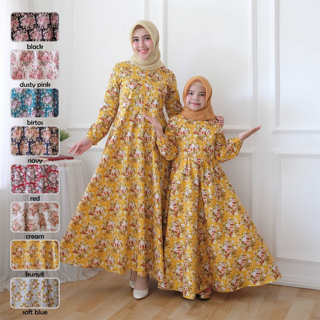 Gamis Dewasa Lia Bahan Katun Jepang Grade A