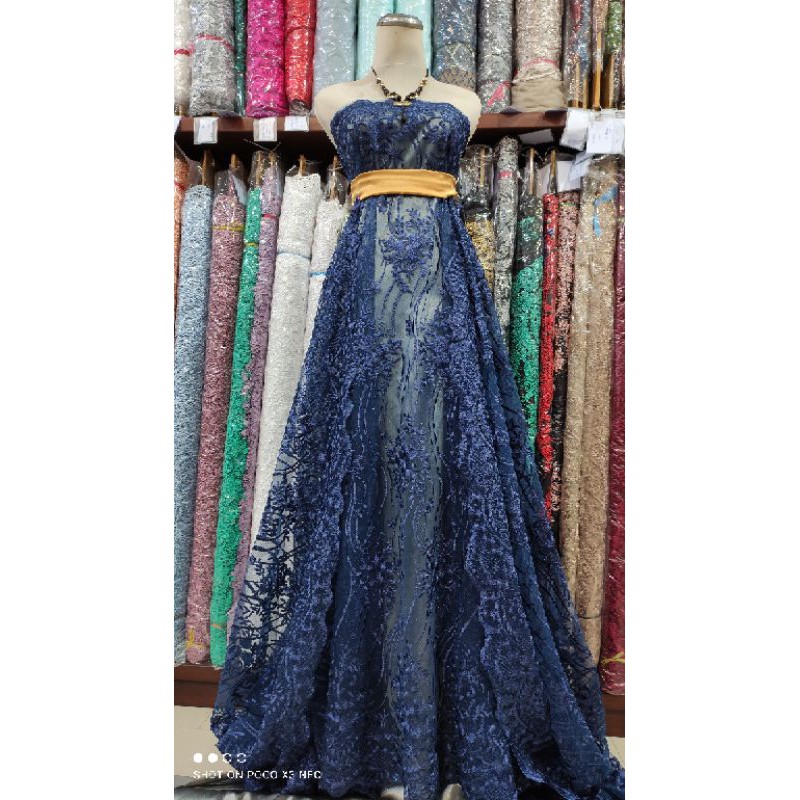 Bahan Lace Brokat Kebaya Dress Akar