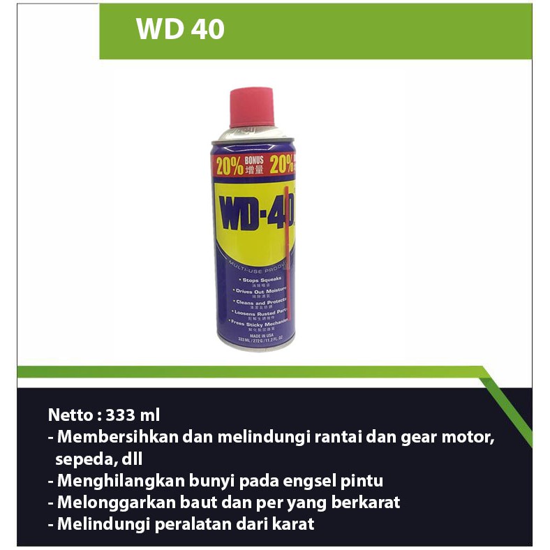 WD 40 Pelumas Anti Karat / Pelumas Serbaguna