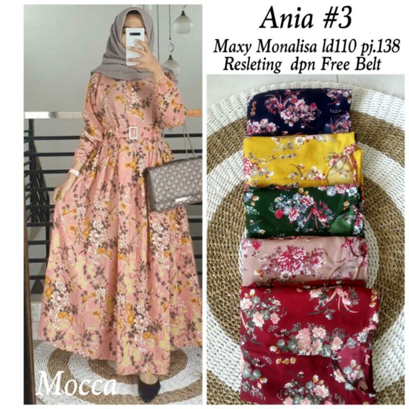 Ania 3 - Gamis Ania 3 / Ania Maxy LD110 FREE BELT /  Maxy Monalisa Busui / R.8 - 236-5818 / R.12 - 236-5924