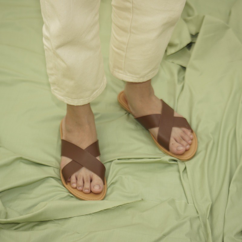 OSLO - BROWN  ( Sandal Wanita )