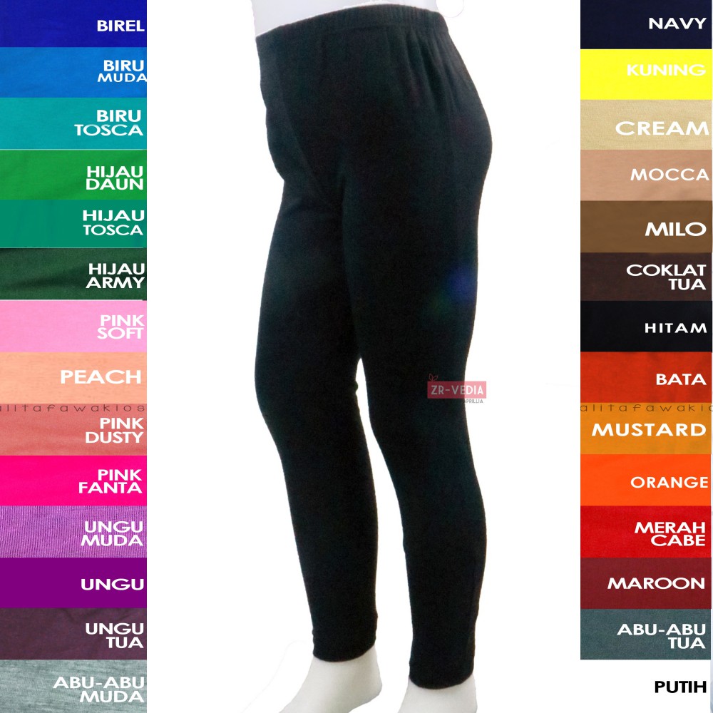 Legging Polos Size Remaja Tanggung 12-17 Tahun / Fit to M Leging Kaos Celana Wanita Panjang Dalaman