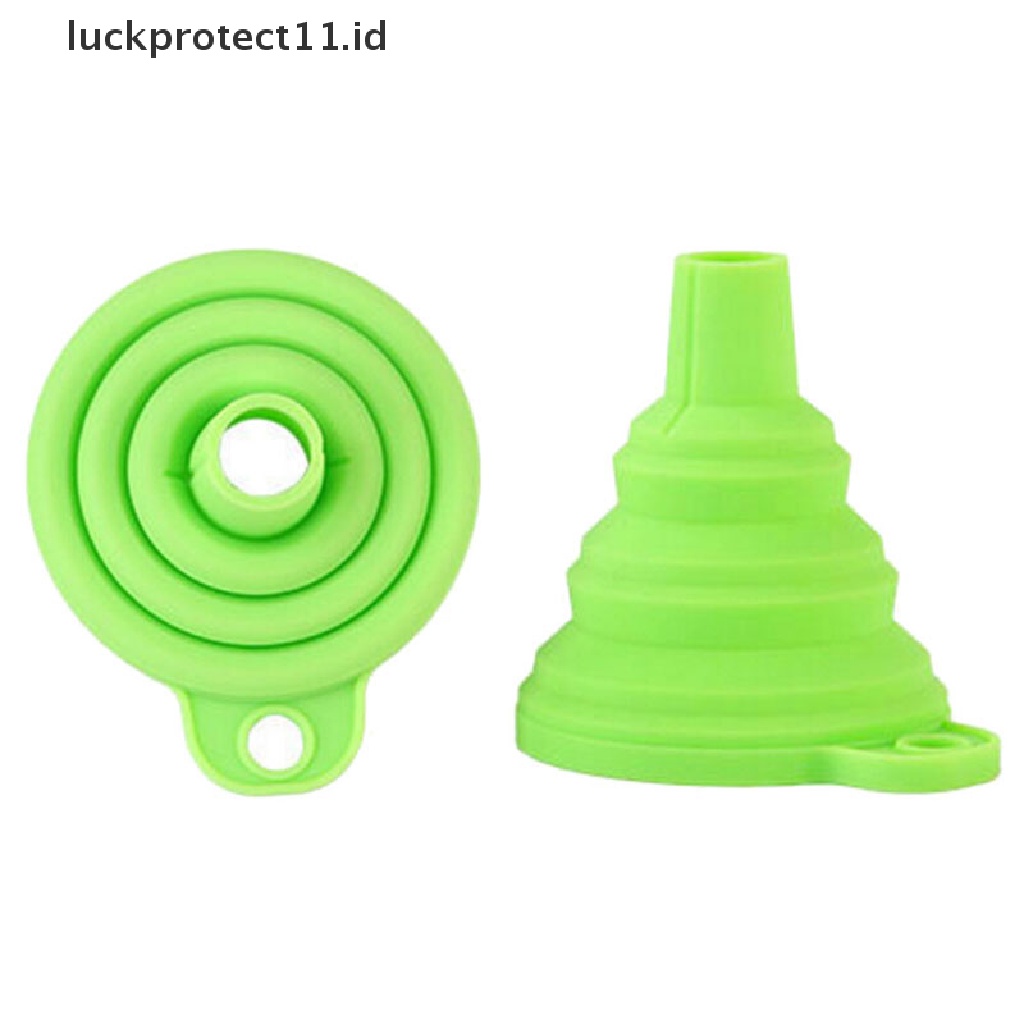 //HG&amp;ID// silicone gel collapsible practical foldable funnel hopper kitchen tools .