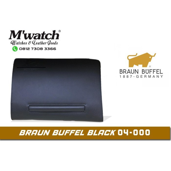 CLUTCH BRAUN BUFFEL BLACK-04-000