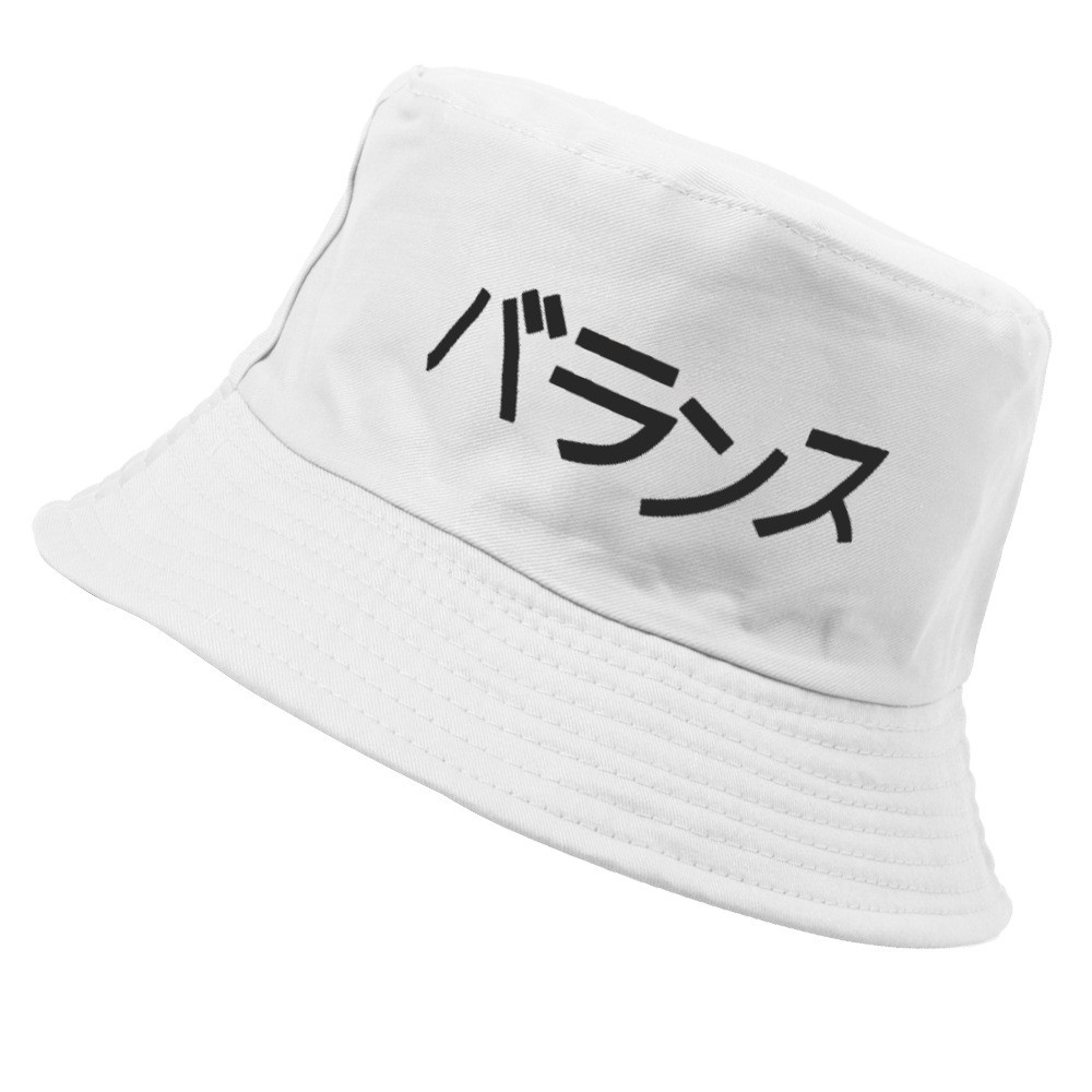 BHBA bucket hat import kanji jepang baransu balance topi summer fisherman korea kpop idol