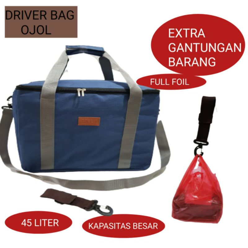 TAS KURIR  MOTOR DRIVER  ONLINE BAG TAS PAKET   TAS  PAKET MAKANAN   / CELLO Tas Delivery  Makanan Full Foil   / TAS KURIR DRIVER BAWA PAKET / TAS PAKET / TAS OJOL MAKANAN /ThermaPack Insulated Delivery B | Tas Kurir Motor