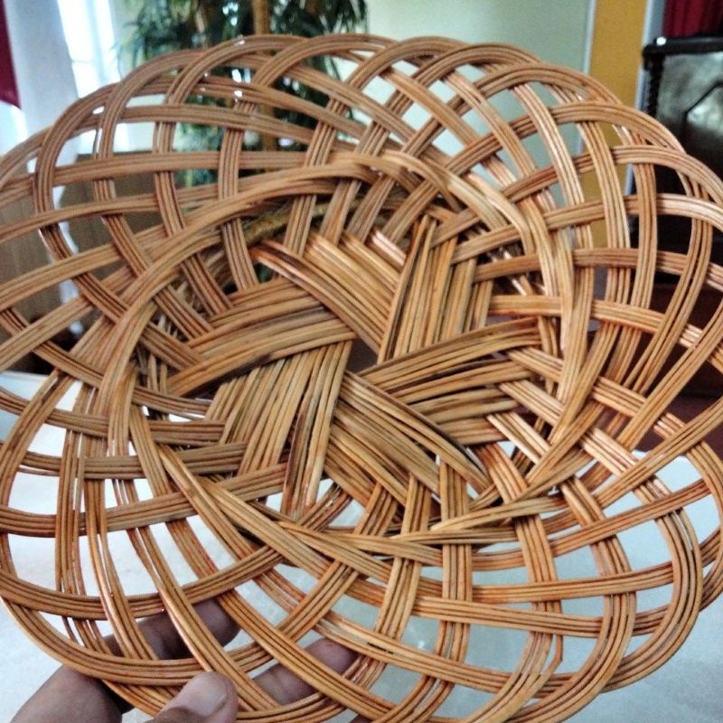 kerajinan piring lidi sawit