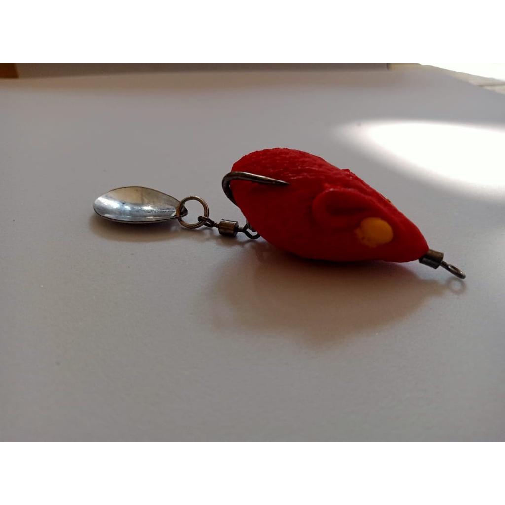 SOFT FROG 3D TIKUS  umpan Casting ukuran 3,5cm