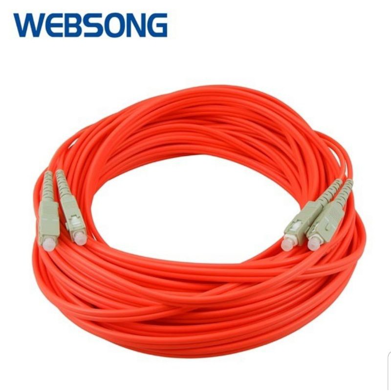 Kabel Fiber Optic Patch Cord SC to SC UPC Multimode 15M Indihome WEBSONG