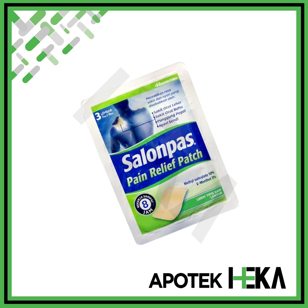 Salonpas Pain Relief Patch 7cmx10cm Sachet isi 3 Lembar (SEMARANG)