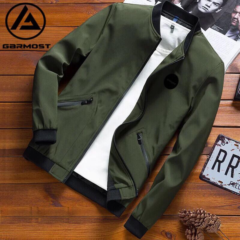 Jaket Varsity Pria Simple Polyster Garmost