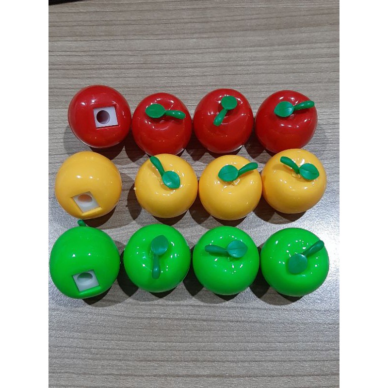 

Rautan pensil manual model buah buahan isi 12pcs