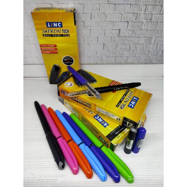 

pulpen/bulpen/ballpoint/pena linc safron tech 1 lusin/12 pcs