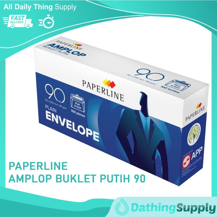 

Amplop Panjang Paperline No 90 / Envelope Putih Polos Surat isi 100 PCS