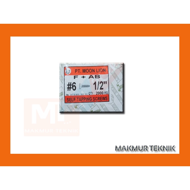 Sekrup tapping FH 6x1/2 per 100pcs