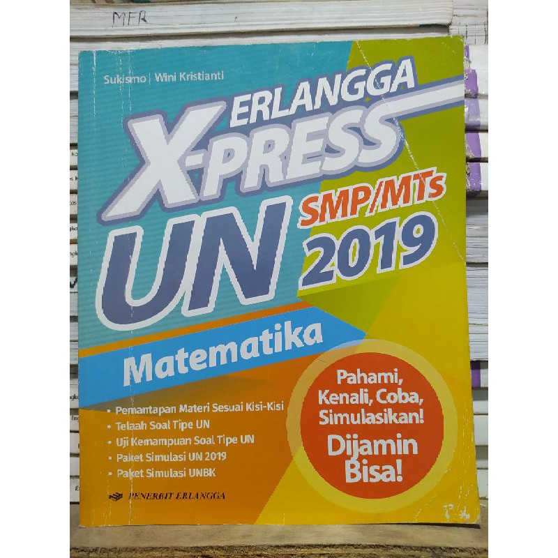 X Press UN SMP Matematika IPA Bahasa Indonesia Bahasa Inggris 2019 Erlangga-Matematika