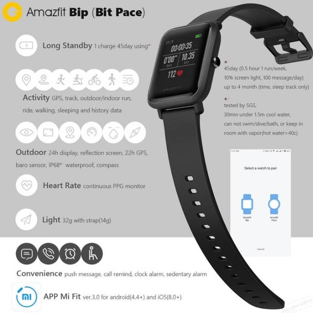 Jam Tangan Xiaomi Amazfit BIP Lite Version Sports Smart Watch
