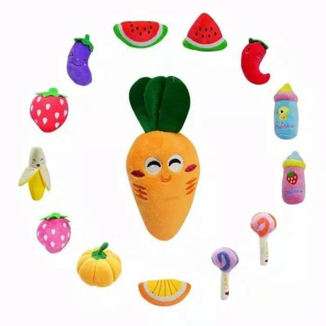 Mainan Gigit Bunyi &quot;FRUIT&quot; Dog Chew Squeaky Toys