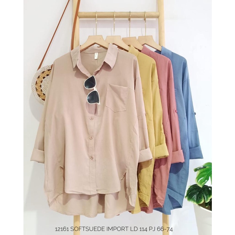 Kemeja soft suede import