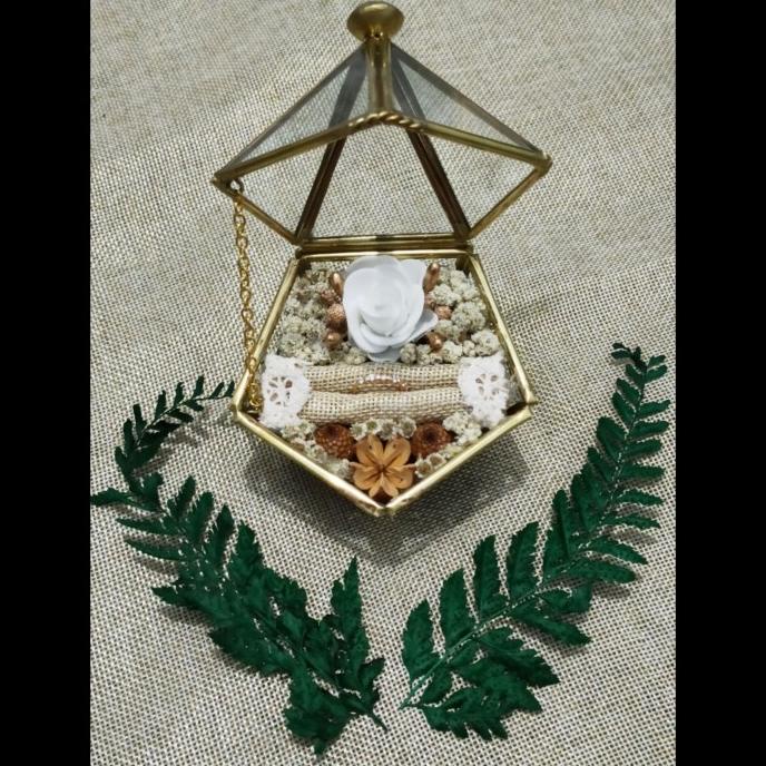 

AKSESORIS PERNIKAHAN RINGBOX SEGILIMA MINI/KOTAK CINCIN KACA RUSTIC PERLENGKAPAN PESTA CRAFT
