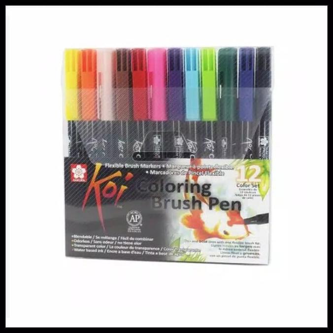 

(BISA COD) Set Sakura Koi Coloring Brush Pen Isi 48 - Koi Brushpen Set Kualitas SALE Kode 756