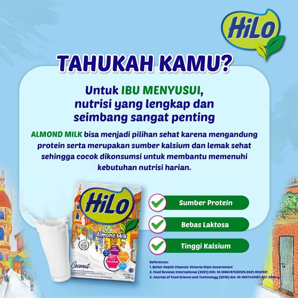 

ニ HiLo Almond Milk Coconut 200gr - Susu Bebas Laktosa TERLARIS 3391 ⁂