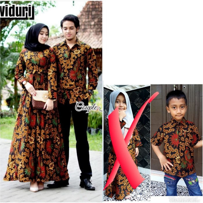 Model Gamis Batik Couple Keluarga