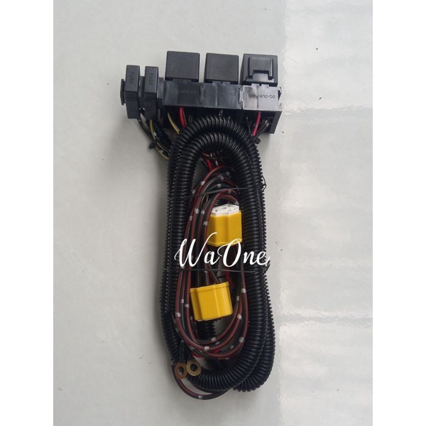 Relay Set Lampu Utama H4 Bosch Hella 3 Relay 2 Slot H 4 Lampu Tembak Hi Low