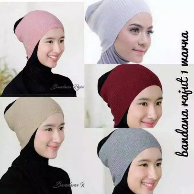 Ciput Rajut Polos / Bandana Inner Rajut Polos