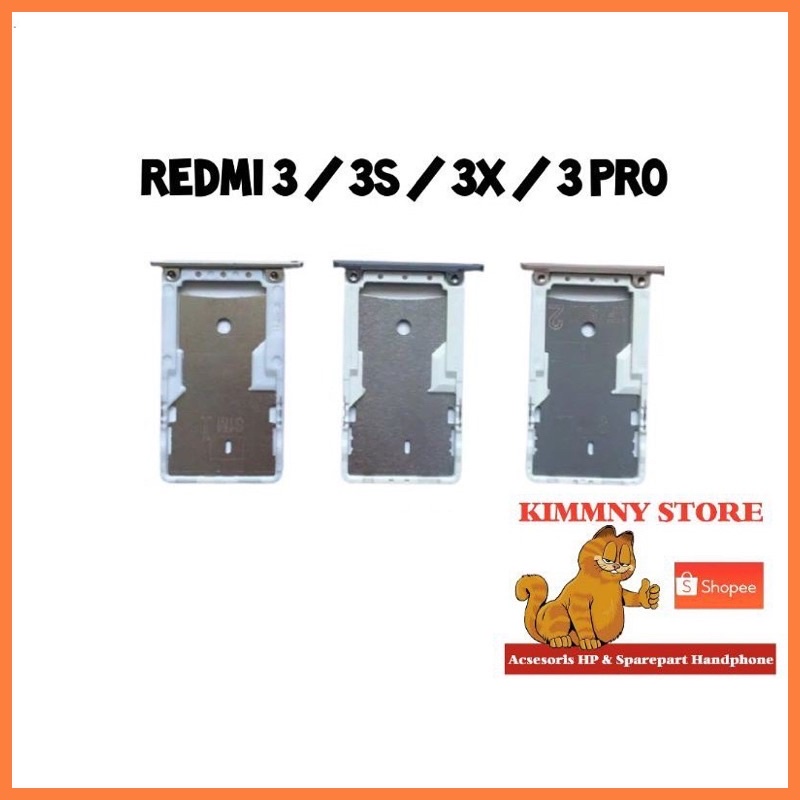 SIMTRAY SLOT SIMCARD TEMPAT KARTU SIM CARD XIAOMI REDMI 3 / 3S / 3X / 3 PRO ORI
