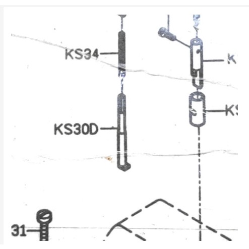 KS30D / KS30 As Angkatan Tangkai Sepatu - Mesin Obras 737 - 747 - F700