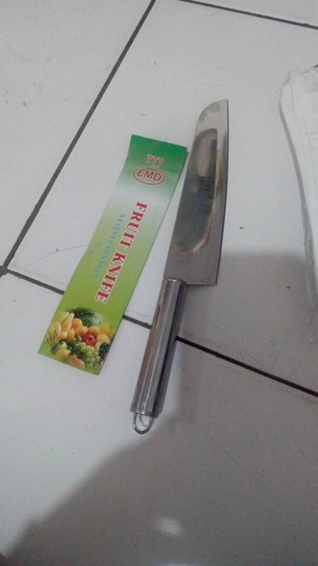 Pisau Dapur 7 Inch/ Chef Knife Gagang Stainless Steel Bulat