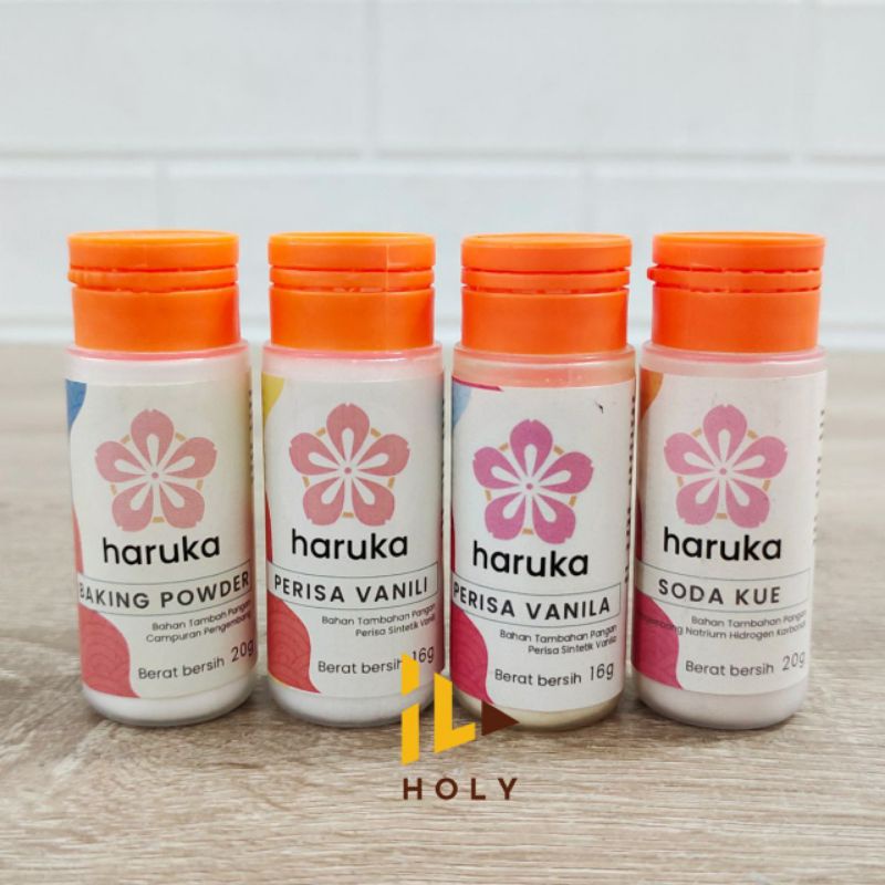 

Haruka Creamy Vanilla 16gr / Baking Powder 20gr / Soda Kue 20gr / Vanilla Powder 16gr