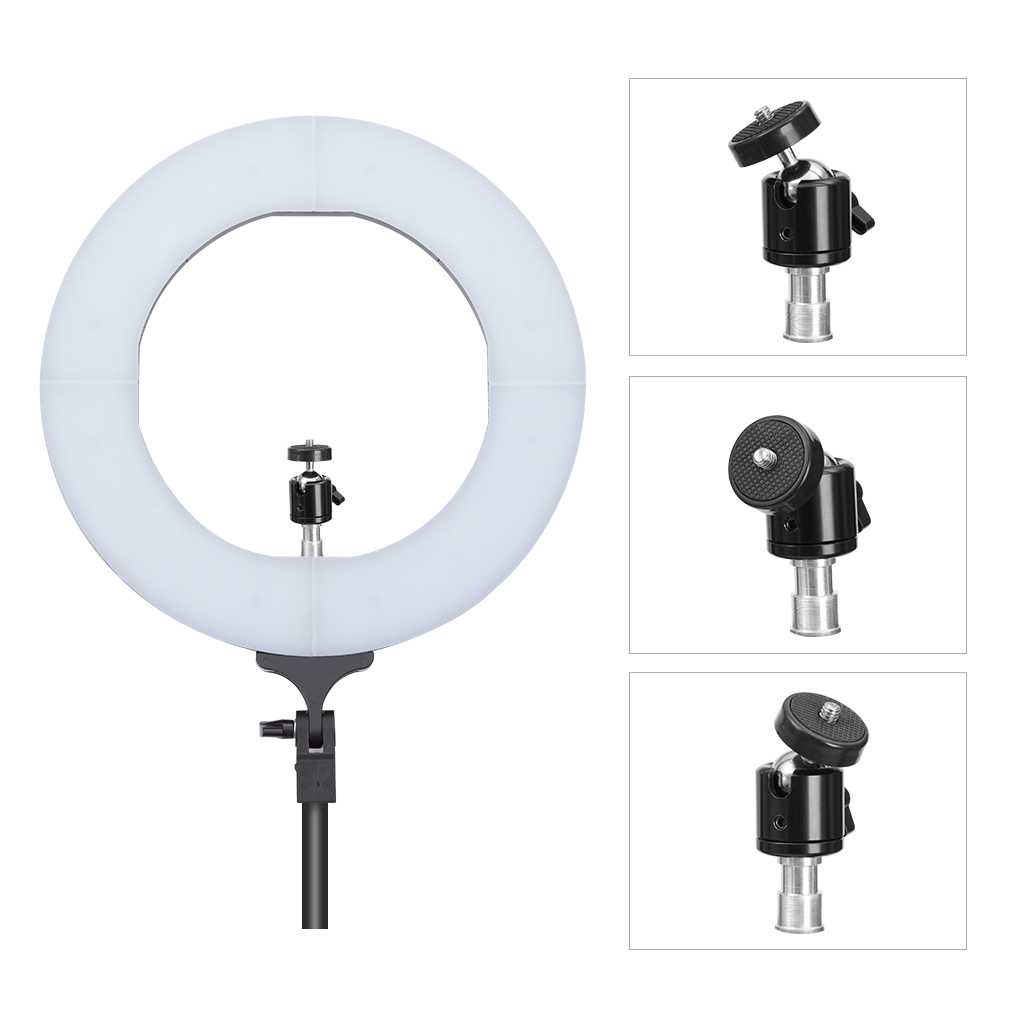 (BISA COD) FTIHSHPSTUDIO Ring Light LED Kamera DSLR 65W 336 LED 12 Inch Tripod RL-18