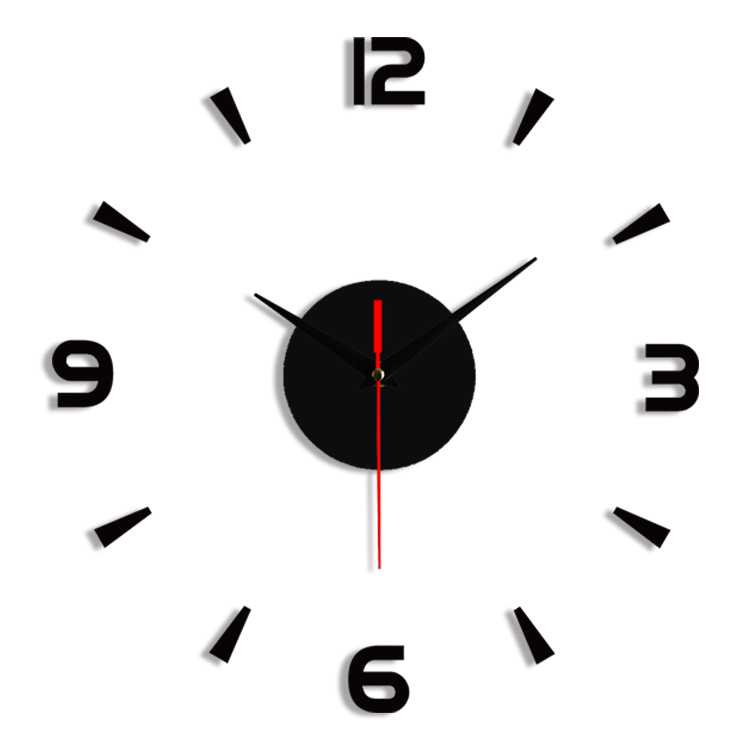Jam Dinding Besar Unik Giant Wall Clock Diameter 80-130cm-JD-05 Hitam (KECIL)